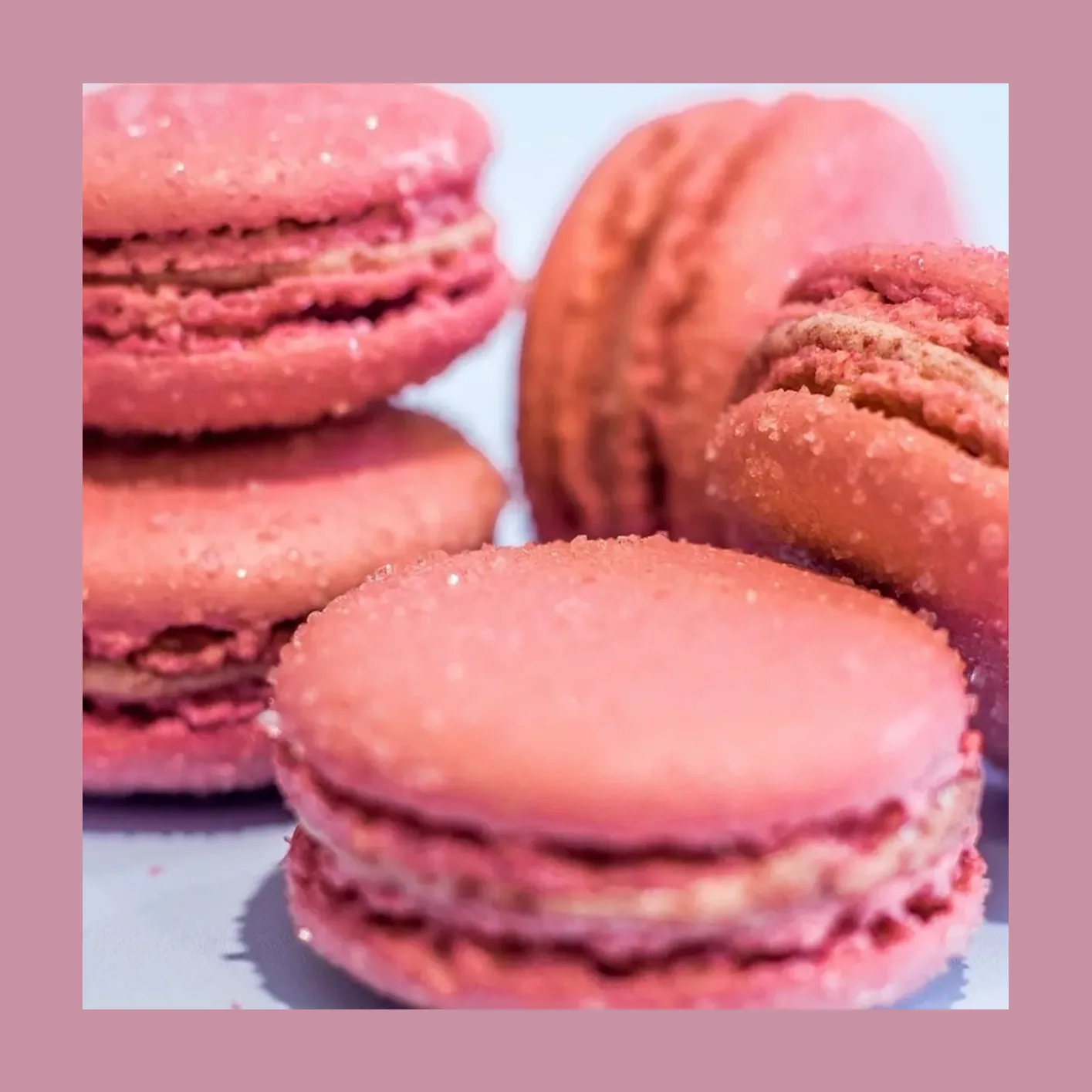 Macarons de frambuesa
